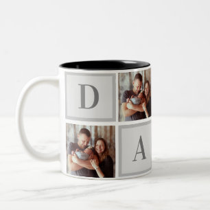 DADA Modern Photo Collage Fathers Day Tweekleurige Koffiemok
