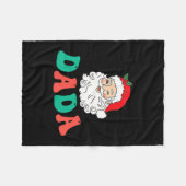 Dada Of 1st Birthday Pajamas Christmas Santa Match Fleece Deken (Voorkant (Horizontaal))