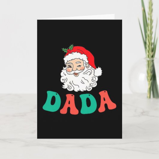 Dada Of 1st Birthday Pajamas Christmas Santa Match Kaart (Voorkant)