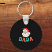 Dada Of 1st Birthday Pajamas Christmas Santa Match Sleutelhanger (Voorkant)