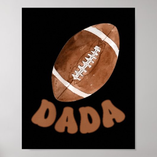 Dada Of The 1 Year Old Football First Birthday Boy Poster (Voorkant)