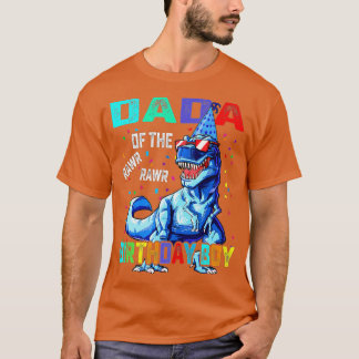 Dada of the Birthday Boy Funny Dadasaurus T rex di T-shirt