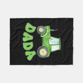 Dada Of The Birthday Boy Tractor Farm Trucks Famil Fleece Deken (Voorkant (Horizontaal))