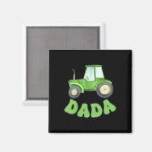 Dada Of The Birthday Boy Tractor Farm Trucks Famil Magneet (Voorkant / Achterkant)