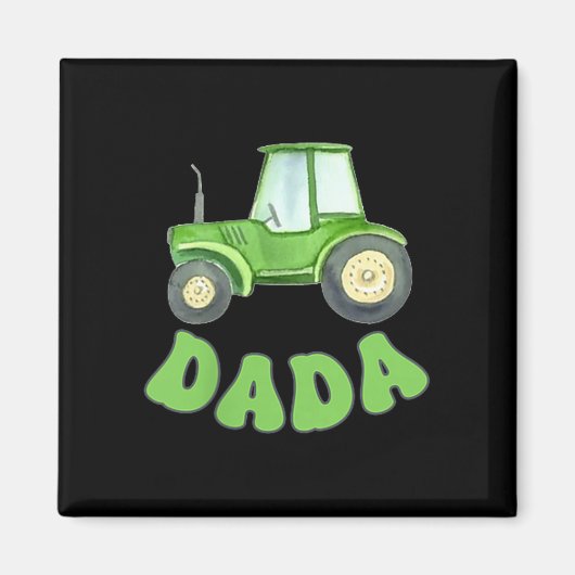 Dada Of The Birthday Boy Tractor Farm Trucks Famil Magneet (Voorkant)