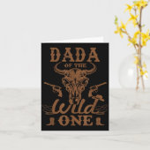 Dada Of The Wild One Cowboy Western Rodeo Party Ma Kaart (Gele Bloem)