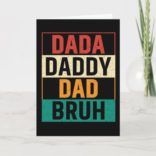 Dada papa Bruh Funny retro Vaderdag Kaart (Voorkant)