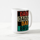 Dada papa Bruh Funny retro Vaderdag Koffiemok (Voorkant rechts)