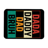 Dada papa Bruh Funny retro Vaderdag Magneet (Horizontaal)
