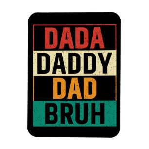 Dada papa Bruh Funny retro Vaderdag Magneet