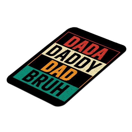 Dada papa Bruh Funny retro Vaderdag Magneet (Linkerzijde)