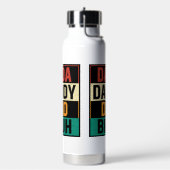 Dada papa Bruh Funny retro Vaderdag Waterfles (Links)
