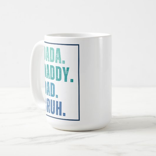 Dada papa Papa Bruh heeft blauwe Vaderdag in de wa Koffiemok (Voorkant links)