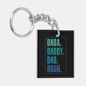Dada papa Papa Bruh heeft blauwe Vaderdag in de wa Sleutelhanger (Voorkant Links)