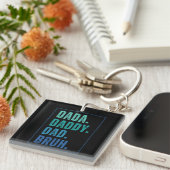 Dada papa Papa Bruh heeft blauwe Vaderdag in de wa Sleutelhanger (Voorkant Rechts)