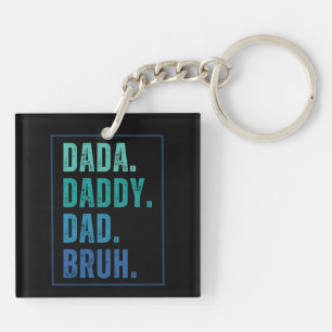 Dada papa Papa Bruh heeft blauwe Vaderdag in de wa Sleutelhanger