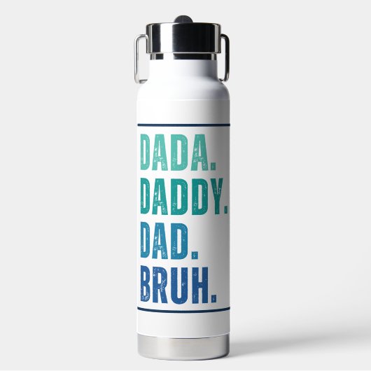 Dada papa Papa Bruh heeft blauwe Vaderdag in de wa Waterfles (Voorkant)