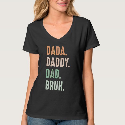 Dada papa Papa Bruh Mannen T-shirt (Voorkant)
