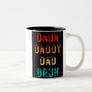 Dada Papa Papa Bruh Two-Tone Coffee Mok