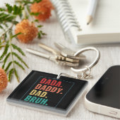 Dada Papa Papa Papa Bruh heeft Vaderdag in nood Sleutelhanger (Voorkant Rechts)