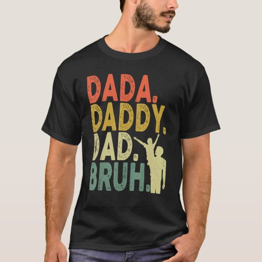 Dada Papa Vader Bruh Vaderdag Vader & Vader T-shirt (Voorkant)