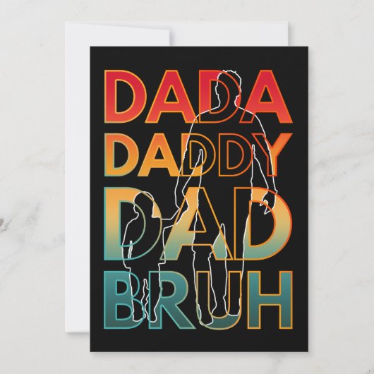 DADA PAPPIE PAPA BRUH KAART (Voorkant)