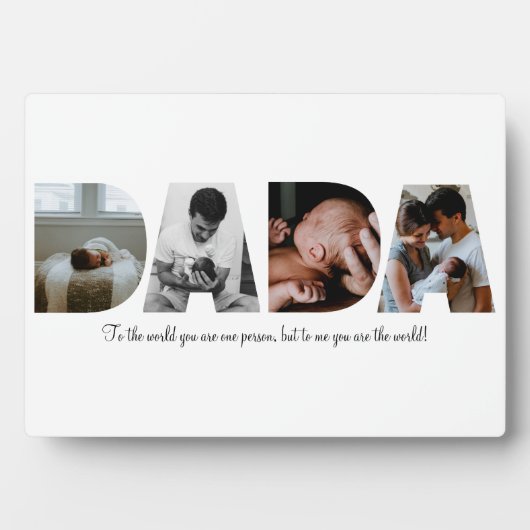 Dada Photo Collage Plaque voor Vaderdag Fotoplaat (voorkant)