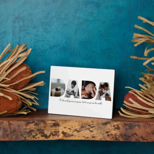 Dada Photo Collage Plaque voor Vaderdag Fotoplaat (Zijkant)