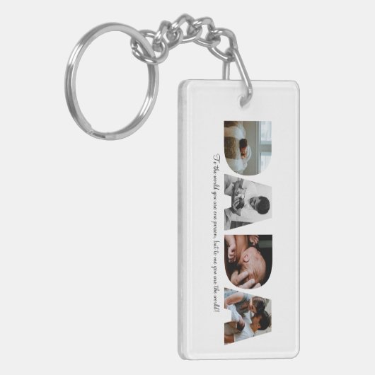 Dada Photo Collage Sleutelhanger voor Vaderdag (Voorkant Links)