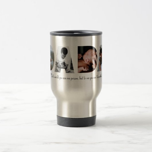Dada Photo Collage Travel Mug for Vaderdag Reisbeker (Center)