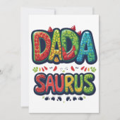 DADA SAURUS Kaart – Fun Dinosaur Dad Celebration (Voorkant)