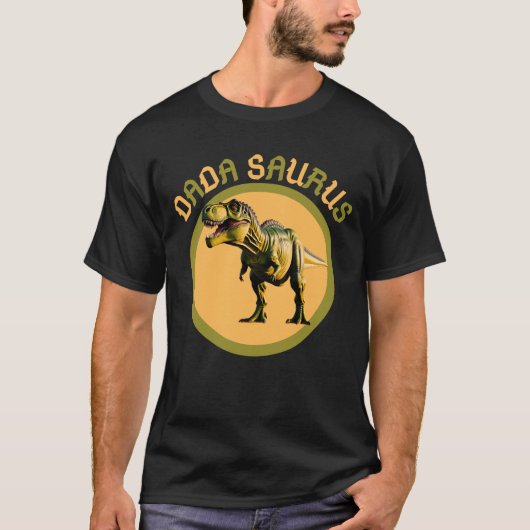 Dada Saurus - Papa Dinosaurus Grappig Cadeau voor  T-shirt (Voorkant)