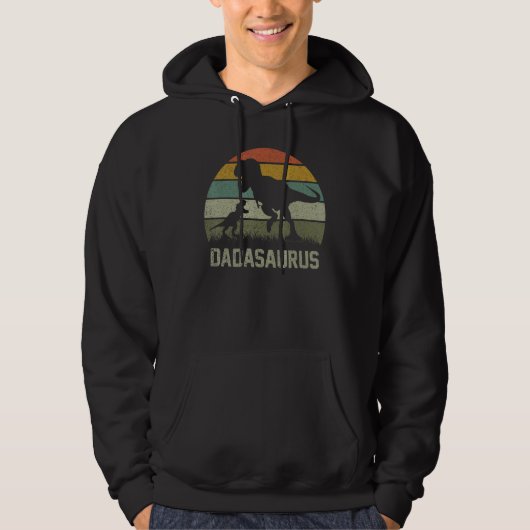 Dada Saurus Rex Dinosaur Dadasaurus Family Matchin Hoodie (Voorkant)