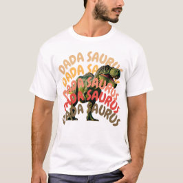 Dada Saurus T-Rex Dad Dinosaurus Funny Fathers Gif T-shirt
