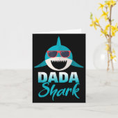 Dada Shark Dearing Cool Sungles Daddy Kaart (Gele Bloem)