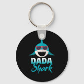 Dada Shark Dearing Cool Sungles Daddy Sleutelhanger (Voorkant)