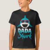 Dada Shark Dearing Cool Sungles Daddy T-shirt (Voorkant)