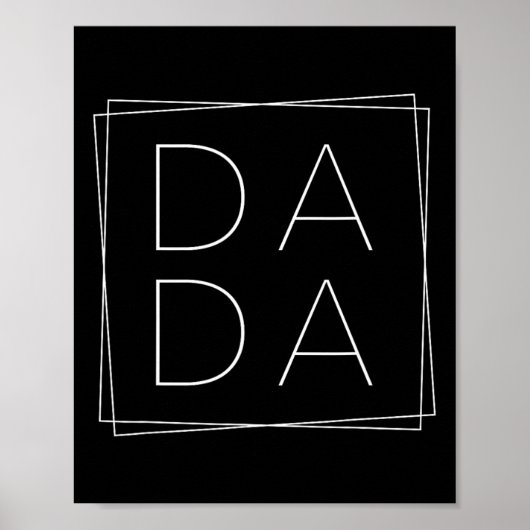 Dada Square voor vaders Vaderdag Poster (Voorkant)