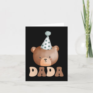 Dada Teddybeer 1e verjaardag Jongen Meisje Familie Kaart