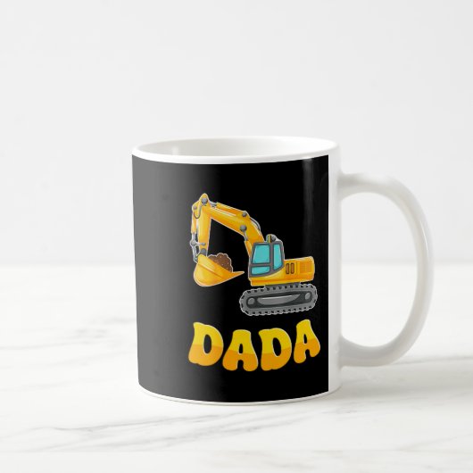 Dada The Birthday Boy Excavator Construction Famil Koffiemok (Rechts)