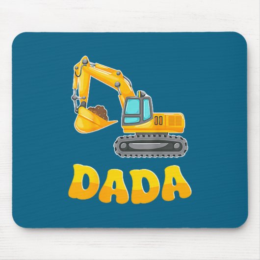 Dada The Birthday Boy Excavator Construction Famil Muismat (Voorkant)