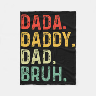 Dada Vader Papa Bruh Cadeaus Mannen Grappige Vader Fleece Deken