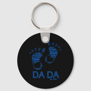 Dada Vaderdag Gesticht 2026 Woordwolk Baby Sleutelhanger