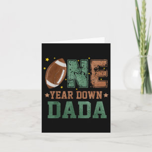 Dada van de 1-jarige voetbal 1e jaar down geboorte kaart