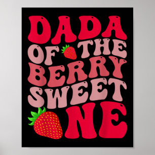 Dada van de bes eerste verjaardag van meisje aardb poster
