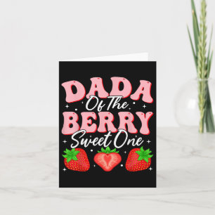 Dada van de bes Sweet One Aardbei 1e verjaardag Kaart