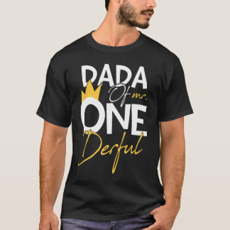 Dada van de heer One Derful Wonderful 1st Birthday T-shirt
