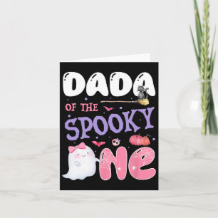 Dada van de Spooky One 1st Birthday Halloween Pink Kaart