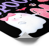 Dada van de Spooky One 1st Birthday Halloween Pink Poster (Hoek)