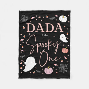 Dada van de Spooky One Girl Eerste Verjaardag Roze Fleece Deken